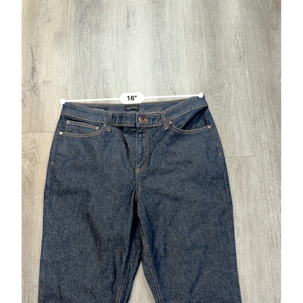 Talbots Dark Wash Slim Straight Ankle Jeans Stretch Denim Women's Size 10 - Picture 5 of 8